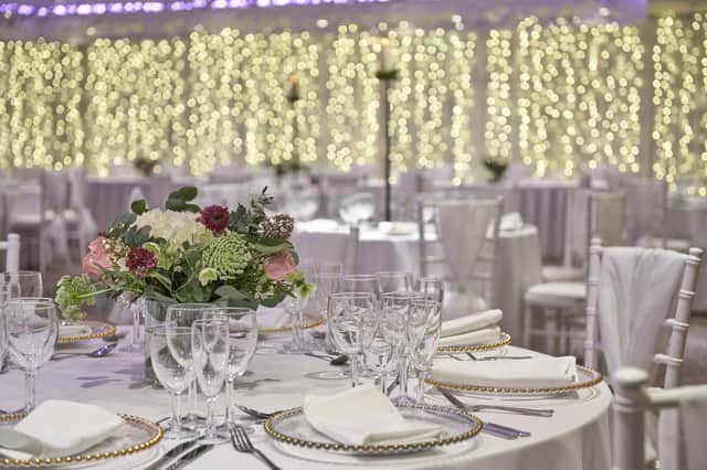 At Dalmahoy, the wedding team works closely with couples to plan a Covid-compliant room layout with maximised ambience