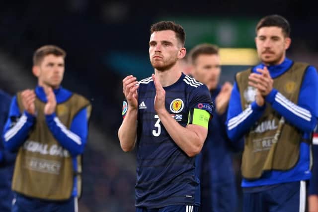 Andy Robertson was left gutted at Scotland's exit. (Photo by Stu Forster/Getty Images)