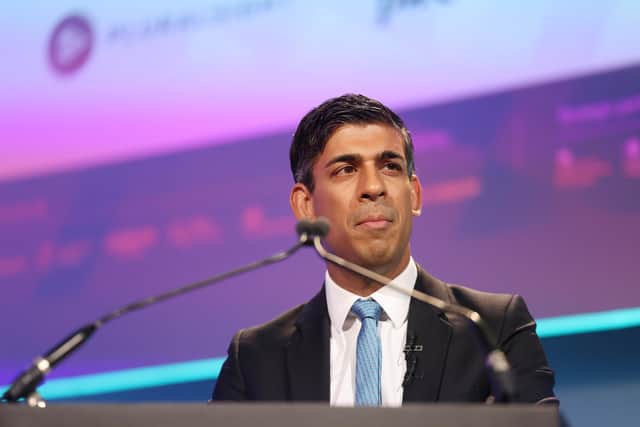 Prime Minister Rishi Sunak speaking at London Technology Week at the QEII Centre in central London. Picture: Ian Vogler/Daily Mirror/PA Wire