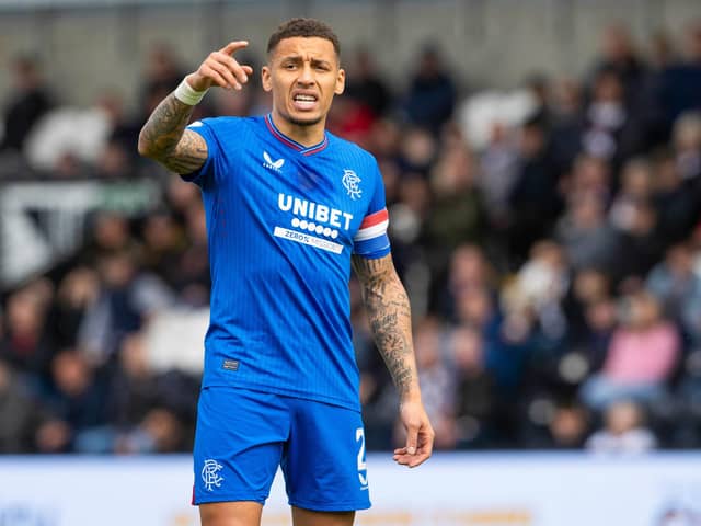 James Tavernier playing the captain's role in Rangers' win over St Mirren on Sunday  (Photo by Alan Harvey / SNS Group)