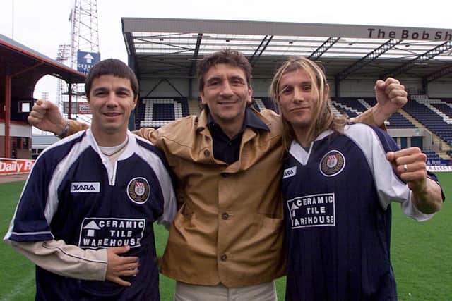 Bonetti was in charge of players such as Beto Carranza (left) and Claudio Caniggia at Dundee.
