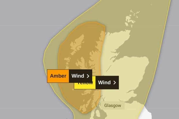 Amber warning for winds issued has been issued as Storm Ashley approaches