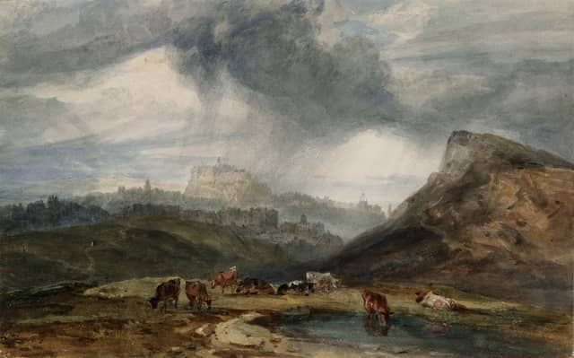 Edinburgh from below Arthur’s Seat, 1801, by JMW Turner at the RSA