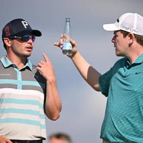 Ewen Ferguson (left) and Bob MacIntyre are two of five Scots competing in the DP World Tour Championship in Dubai this week. (Photo by Stuart Franklin/Getty Images)