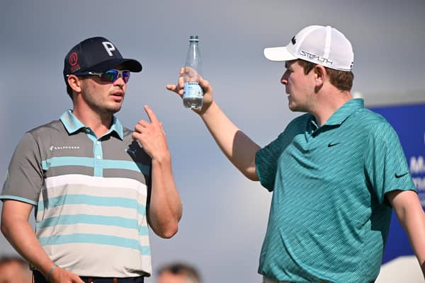 Ewen Ferguson (left) and Bob MacIntyre are two of five Scots competing in the DP World Tour Championship in Dubai this week. (Photo by Stuart Franklin/Getty Images)
