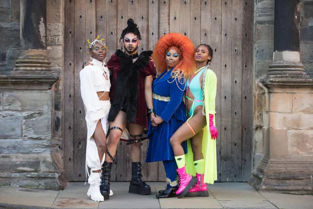Divine Tasinda, Rhys Hollis, Andrea Baker and Kheanna Walker have collaborated on the new touring film exhibition OMOS. Picture: Washington Gwande