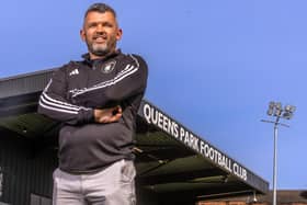 Queen's Park manager Callum Davidson at Lesser Hampden for the William Hill SPFL season launch. Pic:Andy Barr