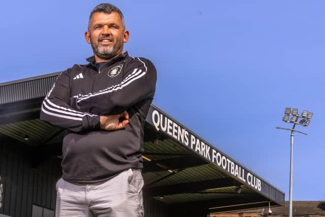Queen's Park manager Callum Davidson at Lesser Hampden for the William Hill SPFL season launch. Pic:Andy Barr