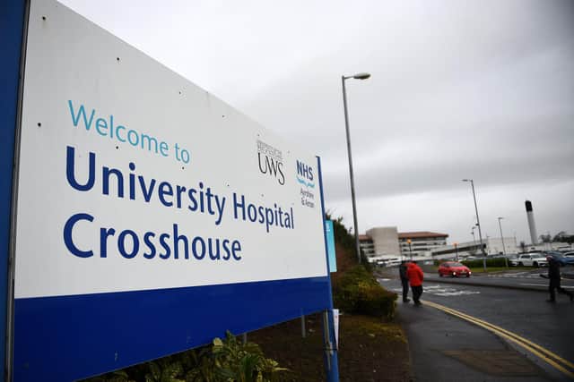 University Hospital Crosshouse in Kilmarnock. Photo by ANDY BUCHANAN/AFP via Getty Images
