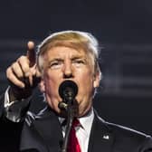Donald Trump told the CBS News reporter to keep her voice down.