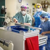 Edinburgh Royal Infirmary staff in full coronavirus PPE during the height of the pandemic. Picture: Lisa Ferguson