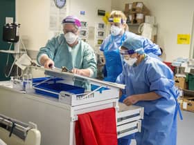 Edinburgh Royal Infirmary staff in full coronavirus PPE during the height of the pandemic. Picture: Lisa Ferguson