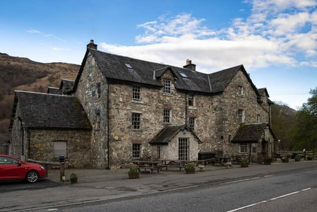 The legendary Drovers Inn hotel on the West Highland Way.