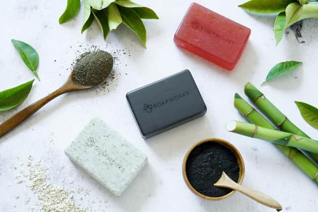 Soapworks has created a special new eco-friendly cleansing bar named Coastal Shores, inspired by Scotland's wild landscapes and seas, which will be handed out at the COP26 climate summit when it comes to Glasgow in November as a 'gentle' reminder of the need to save the planet