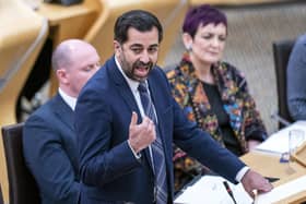 Scotland's First Minister Humza Yousaf during First Minster's Questions (FMQ's) at the Scottish Parliament in Holyrood. Picture: Jane Barlow/PA Wire
