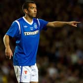 Giovanni van Bronckhorst pictured during his appearance for Rangers Legends against AC Milan at Ibrox in 2012. (Photo by Alan Harvey/SNS Group).