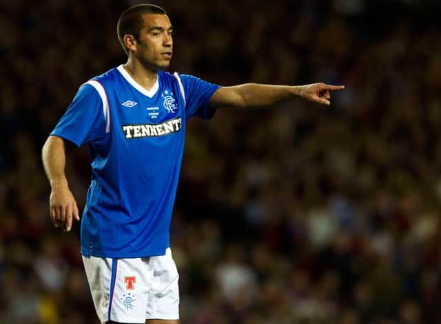 Giovanni van Bronckhorst pictured during his appearance for Rangers Legends against AC Milan at Ibrox in 2012. (Photo by Alan Harvey/SNS Group).