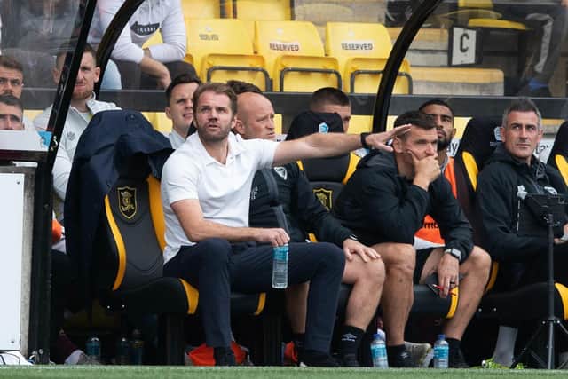 Hearts boss Robbie Neilson during the Premiership fixture with Livingston.  (Photo by Paul Devlin / SNS Group)