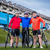 MND Ride to Rome_James Snowdon, Davy Żyw and James Porteous Pic: Tim Edgeler