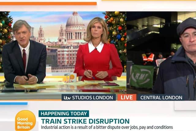 Mick Lynch clashed with Richard Madeley over Christmas rail strikes