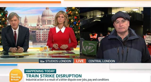 Mick Lynch clashed with Richard Madeley over Christmas rail strikes