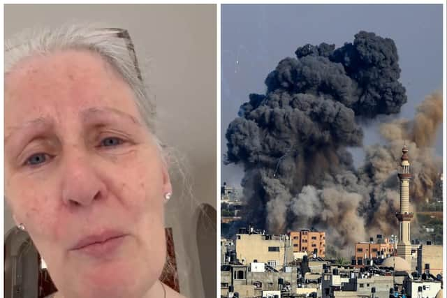 Elizabeth El-Nakla shared the video as the evacuation of Gaza civilians was ordered