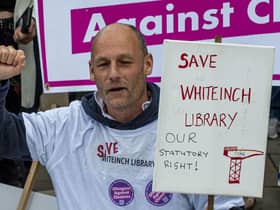 Colin McGeoch, from Whiteinch in Glasgow, told Scotland on Sunday that his recovery from rare solitary plasmacytoma and Poems syndrome was “helped massively” by Macmillan volunteers who he met at his local library.



SAVE OUR LIBRARIES  PROTEST AT THE SCOTTISH PARLIAMENT
