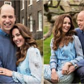 Kate and William posed for pictures earlier this week at their residence, Kensington Palace (Picture: Chris Floyd/Camera Press)