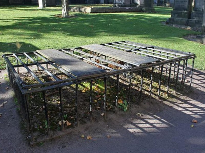 In the nineteenth century Edinburgh was one of Europe's most important locations for medical research. Therefore, anatomists needed corpses to dissect and often turned to body snatchers to fulfil this role. These grave robbers would go to places like Greyfriars Kirkyard and dig up fresh bodies at night, which is why caged coffins were invented to stop them.