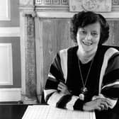 Dr Patricia Thomas in her office in 1990