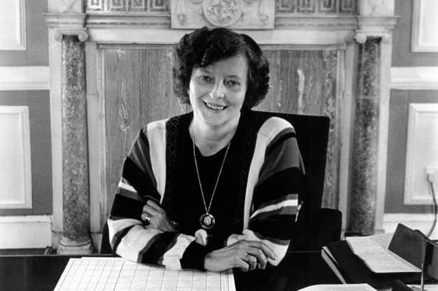 Dr Patricia Thomas in her office in 1990