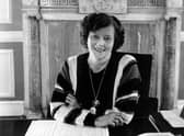 Dr Patricia Thomas in her office in 1990
