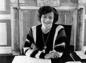 Dr Patricia Thomas in her office in 1990