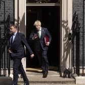 Prime Minister Boris Johnson leaves 10 Downing Street to attend the weekly Prime Ministers Questions. Picture: Dan Kitwood/Getty Images