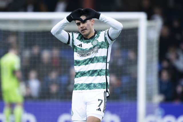 Luis Palma celebrates scoring Celtic's second in the 3-0 win over Ross County. (Photo by Paul Devlin / SNS Group)