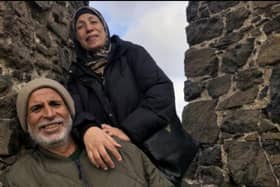 Mohammed and Najah. Parents of St Andrews University lecturer, Malaka Shwaikh, who hopes to evacuate her family from war-torn Gaza