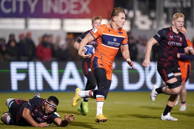 Edinburgh's Duhan van der Merwe on the attack at the StoneX Stadium.  (Picture: Zac Goodwin/PA Images)