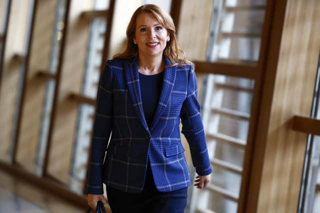 Alba Party MSP Ash Regan arrives for Scotland’s Housing Emergency debate in the Scottish Parliament this month. Picture: Jeff J Mitchell/Getty Images