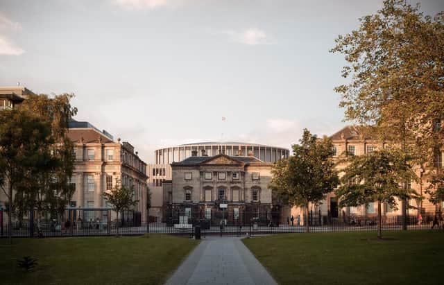 The initial plans for the concert hall which were binned following threats of legal action