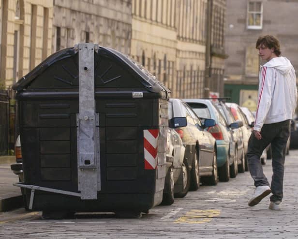 Communal street bins in the New Town are proving controversial once more. Picture: JPIMedia