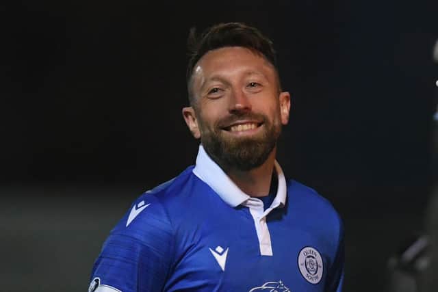 Queen of the South's Stephen Dobbie during last Friday night's defeat against Dundee. It was his last game for the club (Photo by Craig Foy / SNS Group)