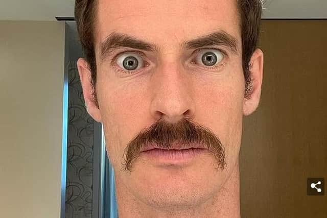 Andy Murray reveals his latest look inspired by Anchorman character Ron Burgundy. Picture: Instagram