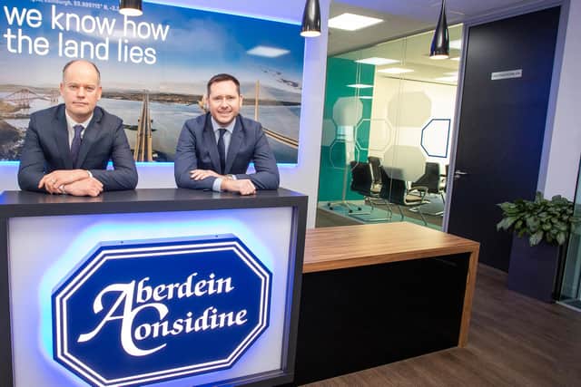 From left: Aberdein Considine's new head of employment law Robert Holland and its head of corporate Ritchie Whyte. Picture: David Johnstone Photography.