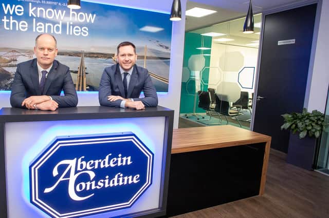 From left: Aberdein Considine's new head of employment law Robert Holland and its head of corporate Ritchie Whyte. Picture: David Johnstone Photography.