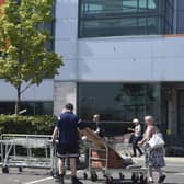 Shoppers returning to a B&Q branch in Scotland during summer 2020 following the initial lockdown as stores were classified as essential. Picture: Lisa Ferguson