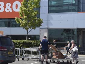 Shoppers returning to a B&Q branch in Scotland during summer 2020 following the initial lockdown as stores were classified as essential. Picture: Lisa Ferguson