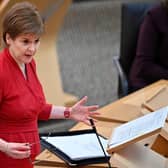 Nicola Sturgeon during First Minister's Questions in Holyrood