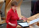 Nicola Sturgeon during First Minister's Questions in Holyrood