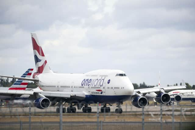 British Airways flight BA9170E, a Boeing 747 aircraft with the registration number G-CIVD, departs from Heathrow Airport heading for Spain, as the airline last year began the final phase of retiring its 747 fleet. Picture: Steve Parsons/PA Wire