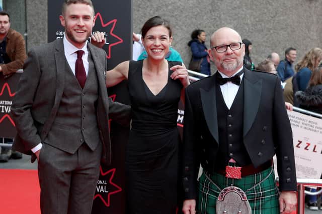 Iain De Caestecker, Ana Ularu and Jason Connery arrive on the red carpet at the Festival Theatre, Edinburgh, for the premiere of Puzzle on the opening night of the 2018 Edinburgh International Film Festival. Pic: Jane Barlow/PA Archive/PA Images